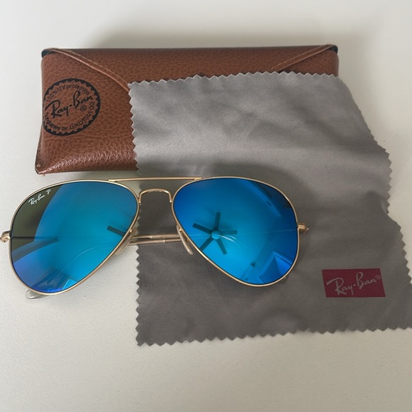 Ray-Ban Aviator Flash Sunglasses - Picture 1 of 6
